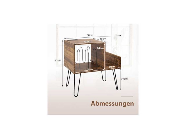 Brown hi-fi stand - afbeelding 3 van  3