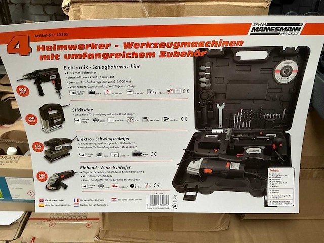 Brüder mannesman 12555 4-delige gereedschaps koffer - afbeelding 3 van  10