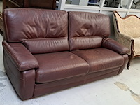 Bruin lederen zetel - afbeelding 1 van  2