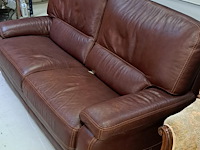 Bruin lederen zetel - afbeelding 2 van  2