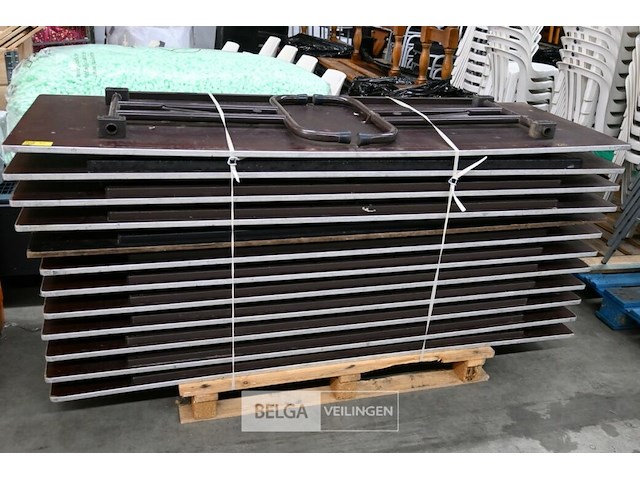 Bruine klaptafels (12x) - afbeelding 1 van  2