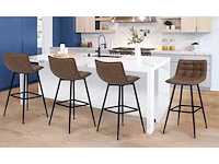 Bruine nep barkrukjes - set van 4 - afbeelding 2 van  8