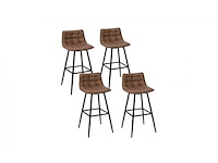 Bruine nep barkrukjes - set van 4 - afbeelding 3 van  8