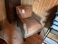 Bruinlederen fauteuil