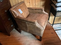 Bruinlederen fauteuil - afbeelding 3 van  3