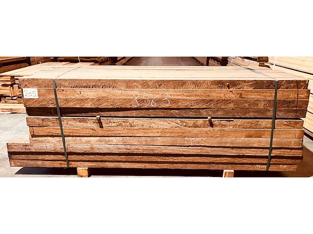 Brut ovendroog afrormosia (15x) - afbeelding 1 van  5