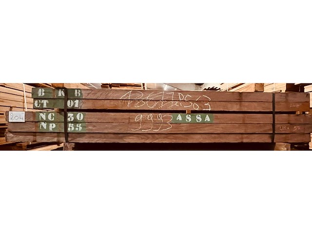 Brut ovendroog afrormosia (28x) - afbeelding 1 van  5