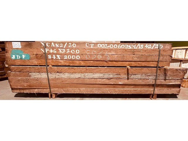 Brut ovendroog afrormosia (46x) - afbeelding 1 van  5