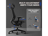 Bs12 lite ergonomische bureaustoel, met flexibele hoofdsteun - afbeelding 3 van  8