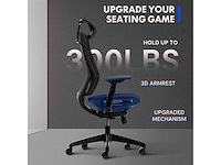 Bs12 lite ergonomische bureaustoel, met flexibele hoofdsteun - afbeelding 7 van  8