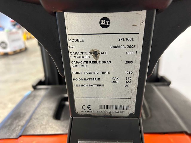 Bt - 2007 - spe160l - stapelaar - afbeelding 3 van  6