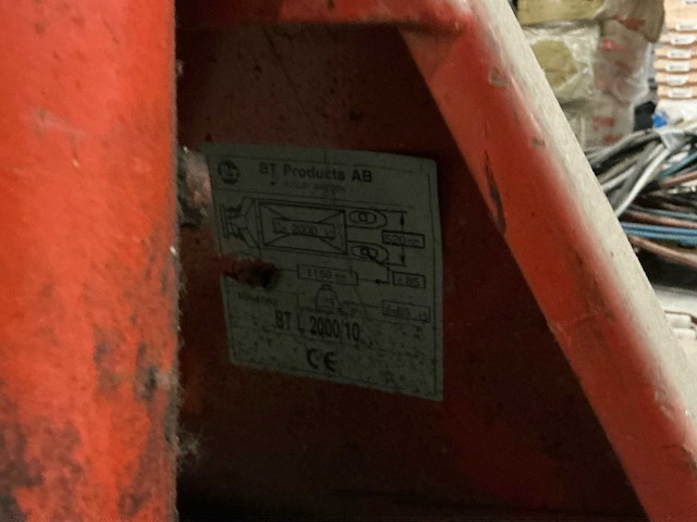 Bt lifter bt l2000 hand hydraulische palletwagen - afbeelding 3 van  3