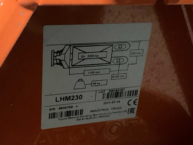Bt lifter lhm230 hand hydraulische palletwagen - afbeelding 5 van  5