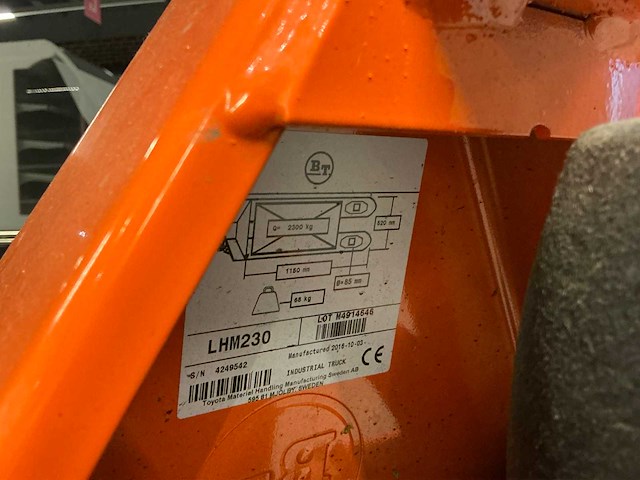 Bt lifter lhm230 hand hydraulische palletwagen - afbeelding 3 van  5