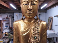 Buddha beeld hout - afbeelding 2 van  4