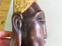 Buddha verguld en hout - afbeelding 4 van  4