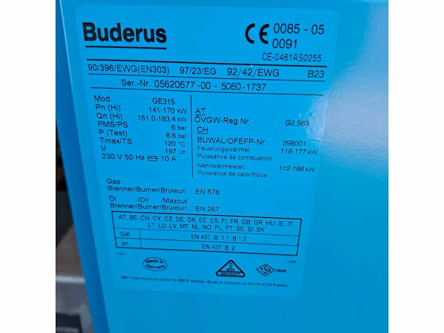 Buderus ge315 combiketel - afbeelding 6 van  7