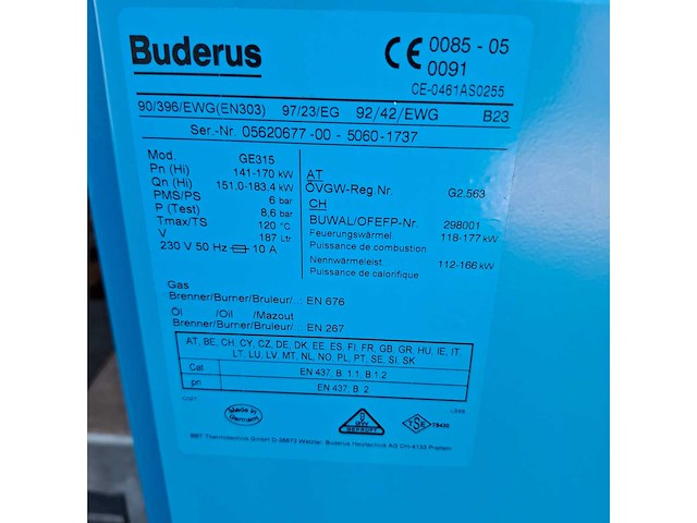 Buderus ge315 combiketel - afbeelding 6 van  7