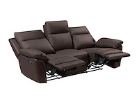 Buffalo leather 3-zits relaxbank - bruin - afbeelding 5 van  8