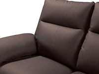 Buffalo leather 3-zits relaxbank - bruin - afbeelding 3 van  3