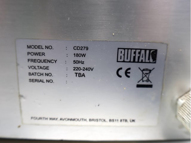 Buffalo vleessnijmachine 30cm - afbeelding 7 van  7