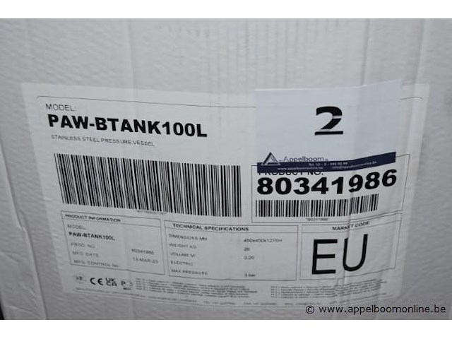 Buffervat, panasonic, paw-btank100l - afbeelding 2 van  2