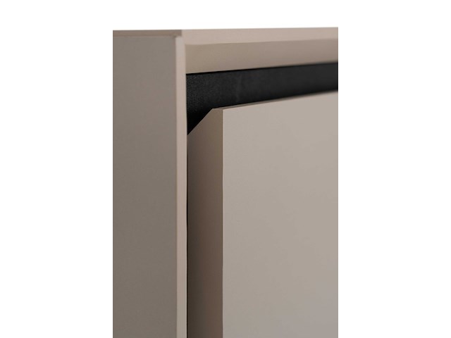 Buffetkast auryn - 90x38x140cm - 4 deuren & 2 lades - zand/zwart - afbeelding 7 van  7