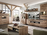 Buffetkast bellini 125cm 3 deuren & 2 lades - eik/antraciet - afbeelding 5 van  5