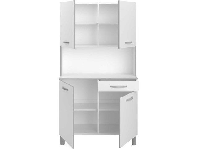 Buffetkast easy 101cm, 4 deuren & 1 lade - wit - afbeelding 5 van  7