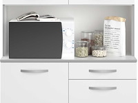 Buffetkast easy 101cm, 4 deuren & 1 lade - wit - afbeelding 3 van  7