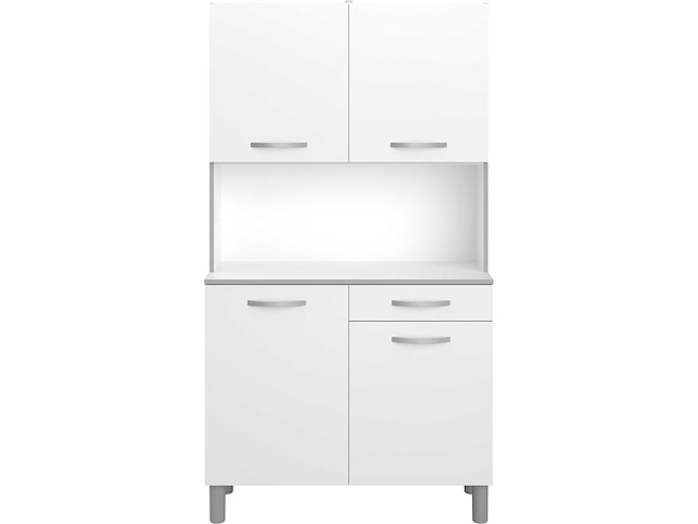 Buffetkast easy 101cm, 4 deuren & 1 lade - wit - afbeelding 4 van  7