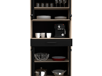 Buffetkast felicity 80cm, 4 deuren & 1 lade - eikdecor/zwart - afbeelding 4 van  7