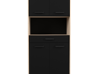 Buffetkast felicity 80cm, 4 deuren & 1 lade - eikdecor/zwart - afbeelding 6 van  7