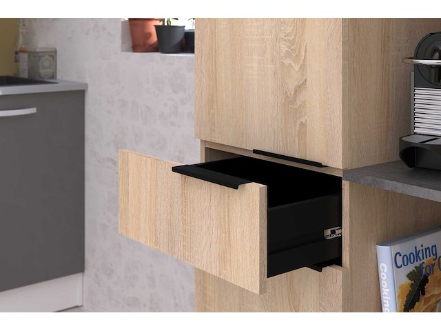 Buffetkast fumay met 2 deuren & 2 lades - eikdecor/betonlook - afbeelding 3 van  7