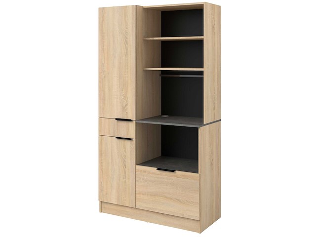Buffetkast fumay met 2 deuren & 2 lades - eikdecor/betonlook - afbeelding 4 van  7