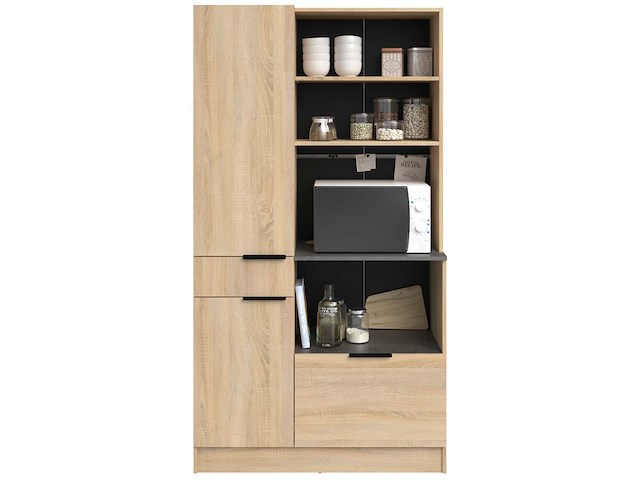 Buffetkast fumay met 2 deuren & 2 lades - eikdecor/betonlook - afbeelding 6 van  7