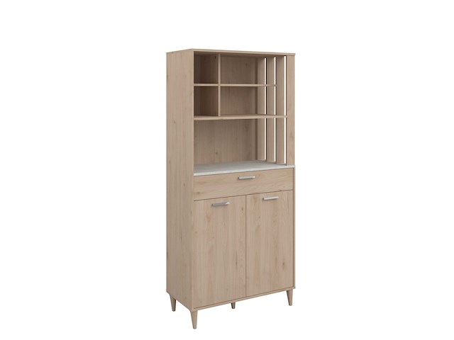 Buffetkast galatee met 2 deuren en 1 lade - eikdecor/wit - afbeelding 1 van  7