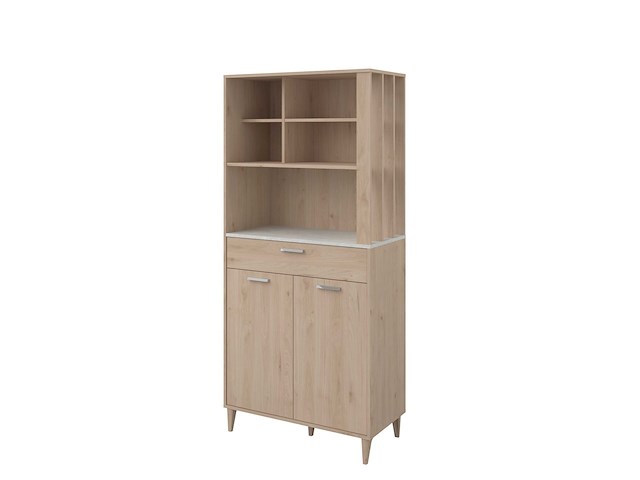 Buffetkast galatee met 2 deuren en 1 lade - eikdecor/wit - afbeelding 2 van  7