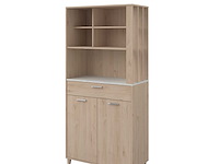 Buffetkast galatee met 2 deuren en 1 lade - eikdecor/wit - afbeelding 2 van  7