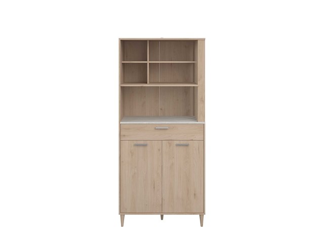 Buffetkast galatee met 2 deuren en 1 lade - eikdecor/wit - afbeelding 3 van  7