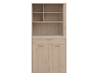 Buffetkast galatee met 2 deuren en 1 lade - eikdecor/wit - afbeelding 3 van  7