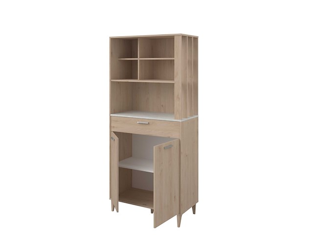 Buffetkast galatee met 2 deuren en 1 lade - eikdecor/wit - afbeelding 5 van  7