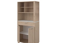 Buffetkast galatee met 2 deuren en 1 lade - eikdecor/wit - afbeelding 5 van  7