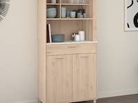 Buffetkast galatee met 2 deuren en 1 lade - eikdecor/wit - afbeelding 7 van  7