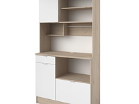Buffetkast lydia 100cm, 3 deuren & 1 lade - wit/eik decor - afbeelding 4 van  7