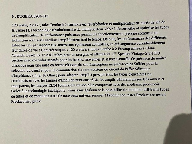 Bugera 6260 gitaarversterker - afbeelding 4 van  4