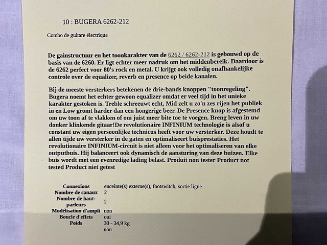 Bugera 6262 gitaarversterker - afbeelding 5 van  5