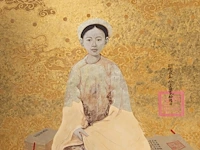 Bui huu hung (1957), 'princess' (2008), lacquer on canvas, 124 x 131,5 cm