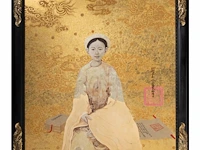 Bui huu hung (1957), 'princess' (2008), lacquer on canvas, 124 x 131,5 cm - afbeelding 2 van  3