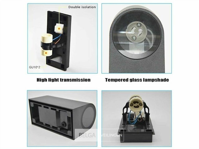 Buiten wandlamp - gu10 dual flow - dubbele stroom (10x) - afbeelding 7 van  7